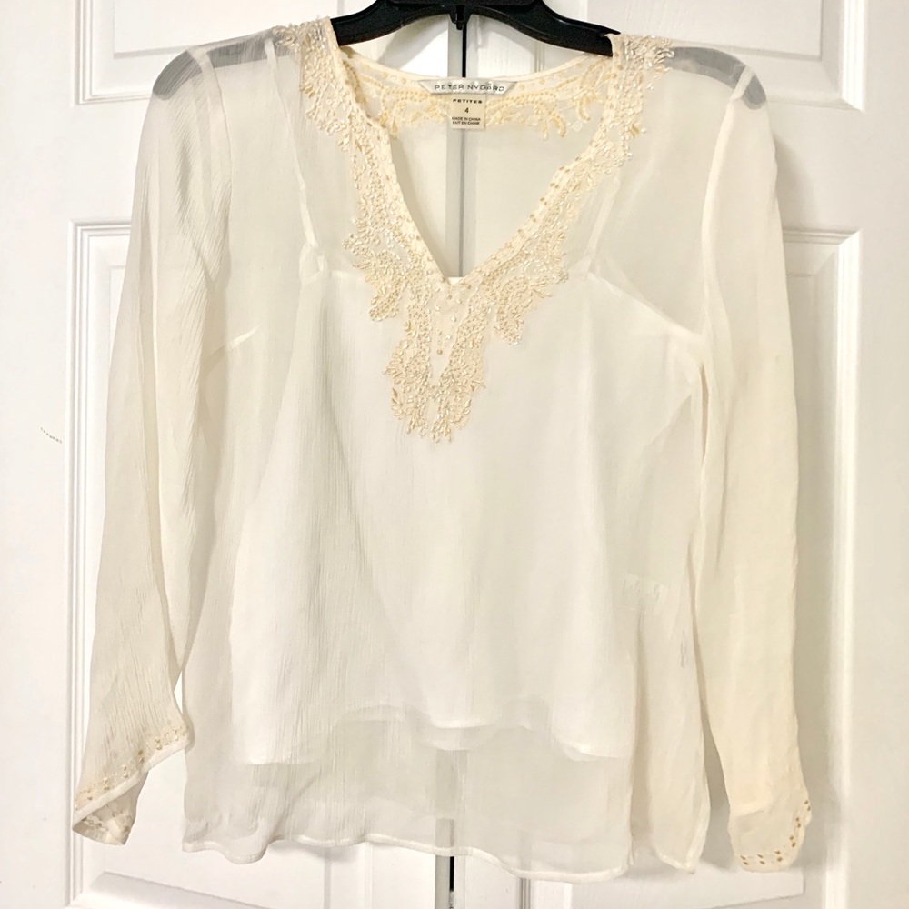 Peter Nygard blouse Petite size 4